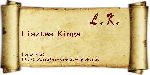 Lisztes Kinga névjegykártya